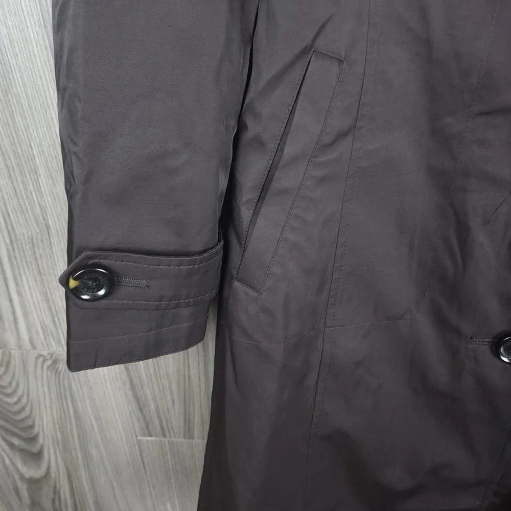 Michael Kors Womens Petite Trench Coat Espresso Brown Removable Liner PP‎